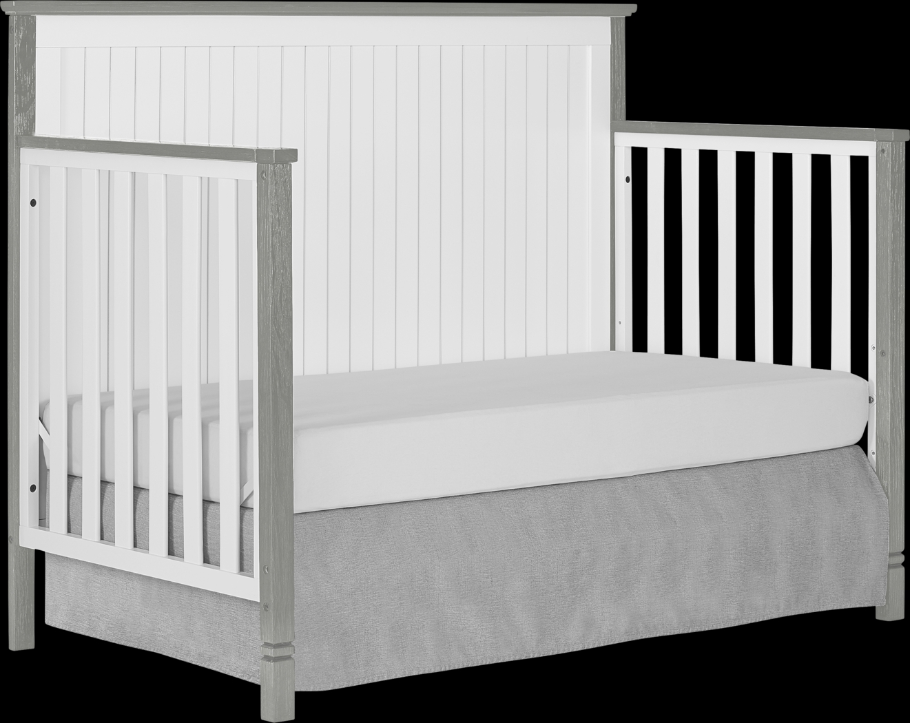 Rosamund White-Silver Convertible Crib - Thumbnail - Image 5