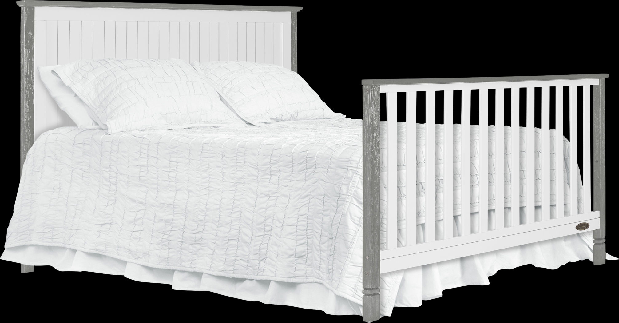 Rosamund White-Silver Convertible Crib - Thumbnail - Image 6