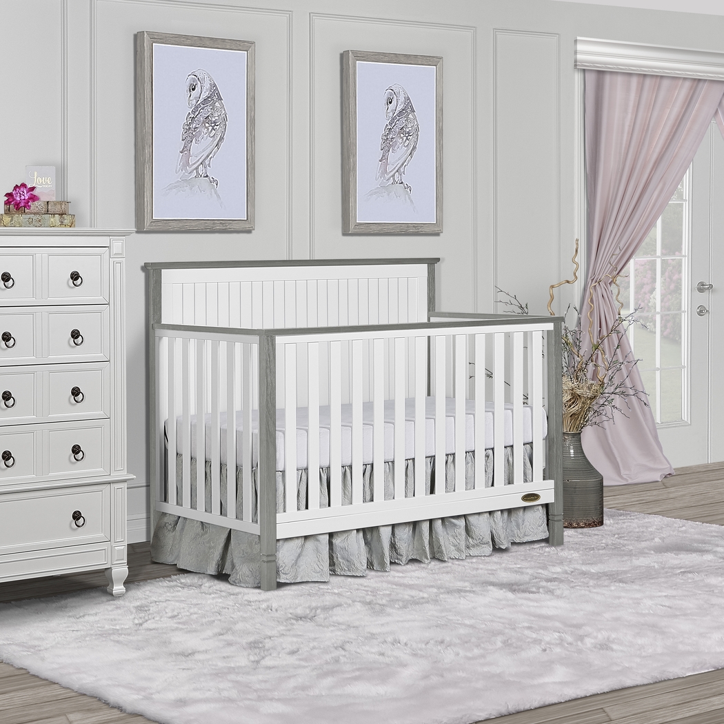 Rosamund White-Silver Convertible Crib - Thumbnail - Image 8