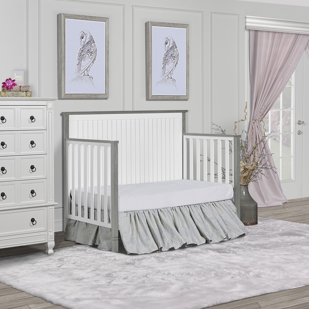 Rosamund White-Silver Convertible Crib - Thumbnail - Image 10