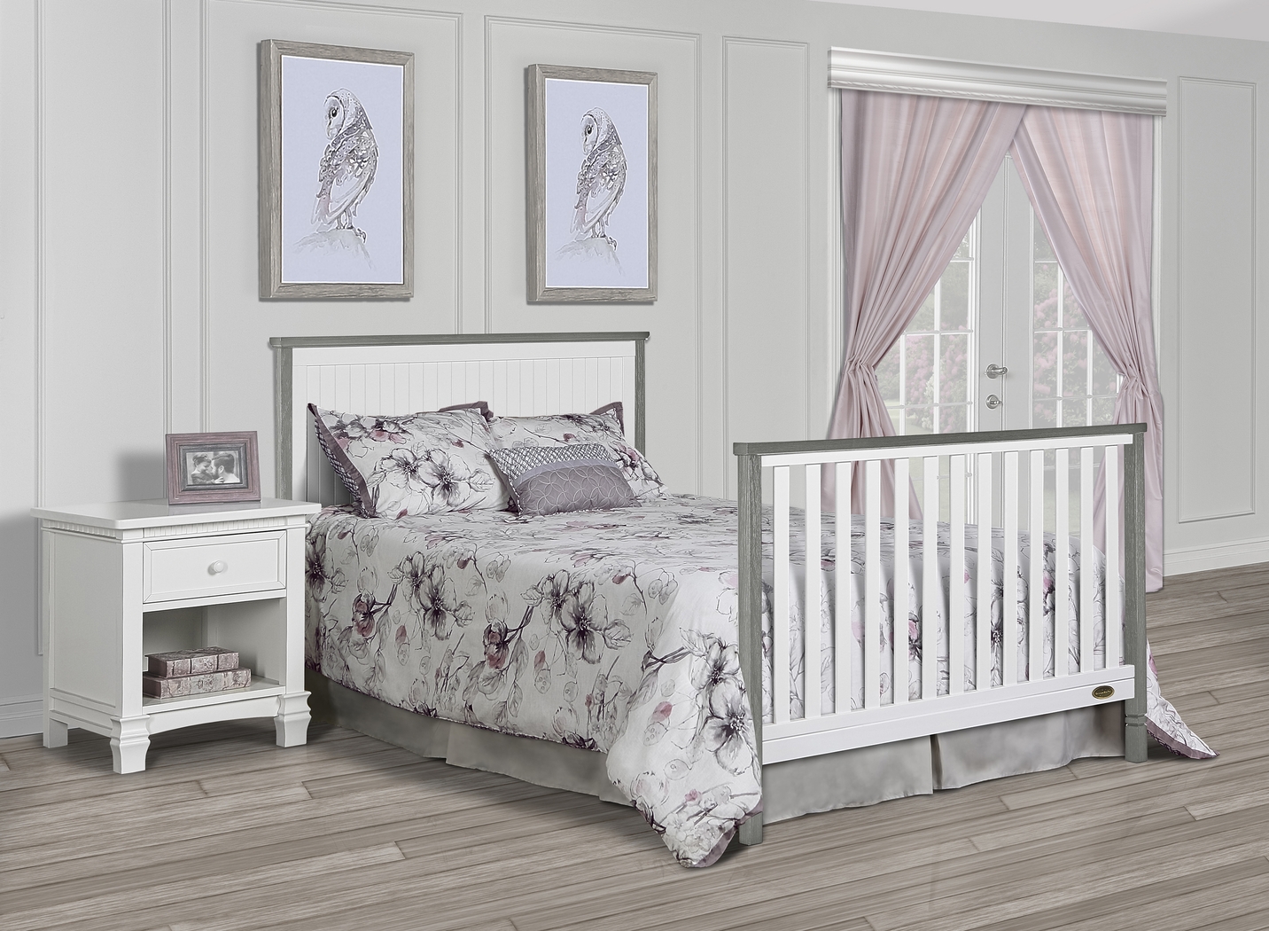 Rosamund White-Silver Convertible Crib - Thumbnail - Image 11