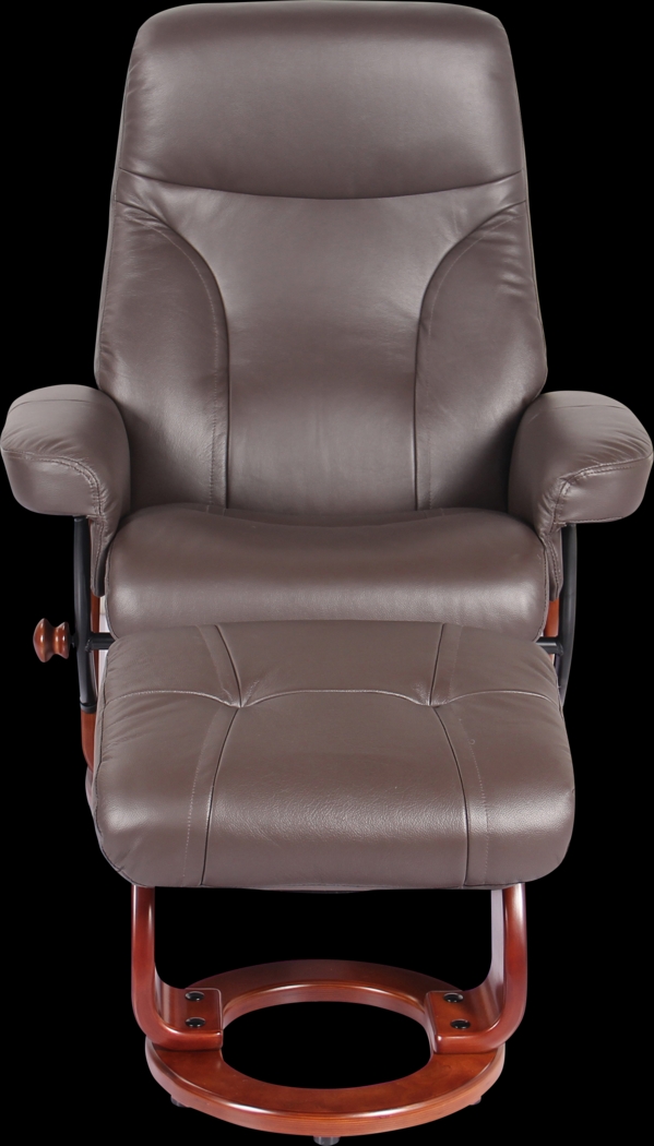 Rosaria Brown Recliner & Ottoman - Thumbnail - Image 2