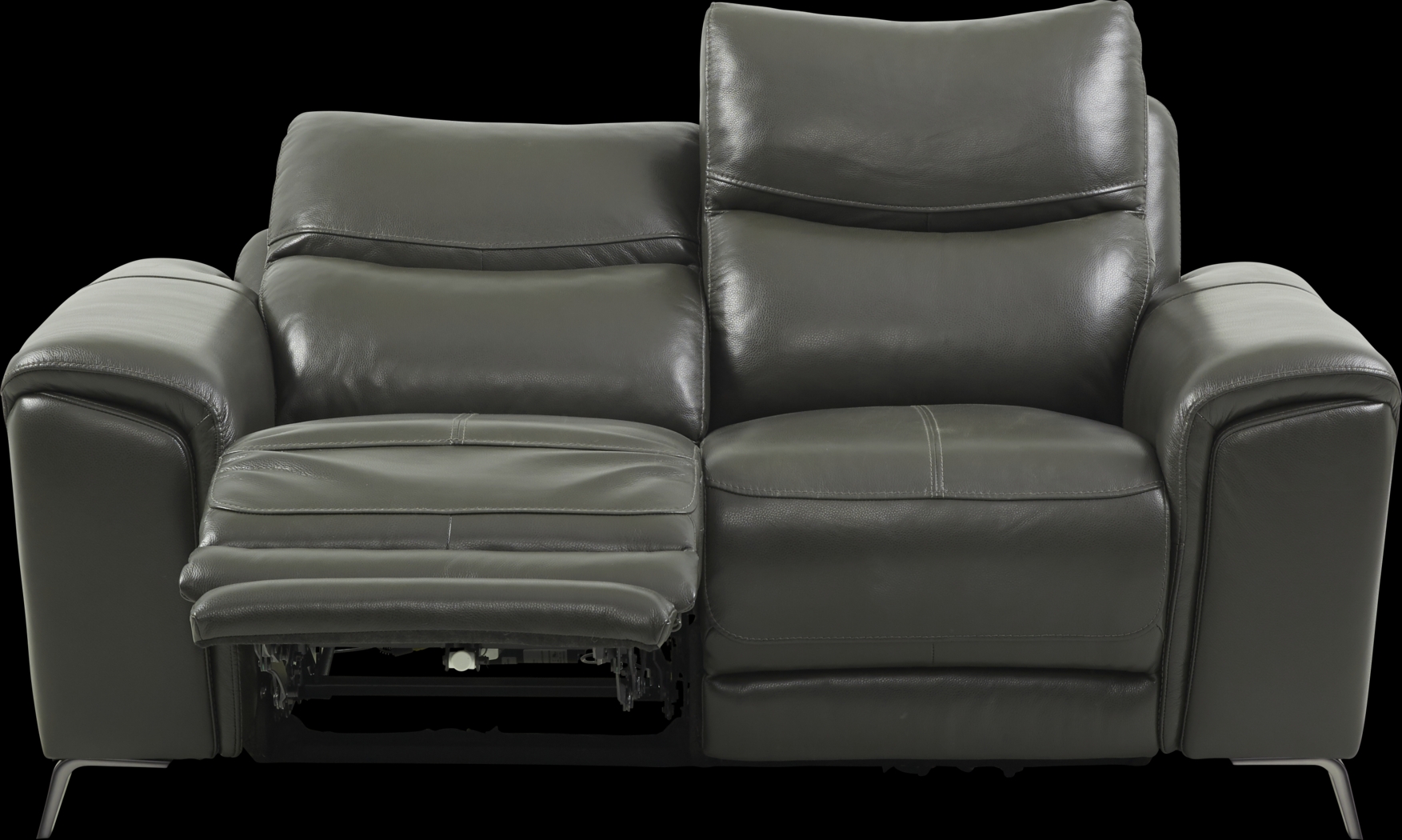 Rosato Gray Leather 5 Pc Power Reclining Living Room - Thumbnail - Image 6