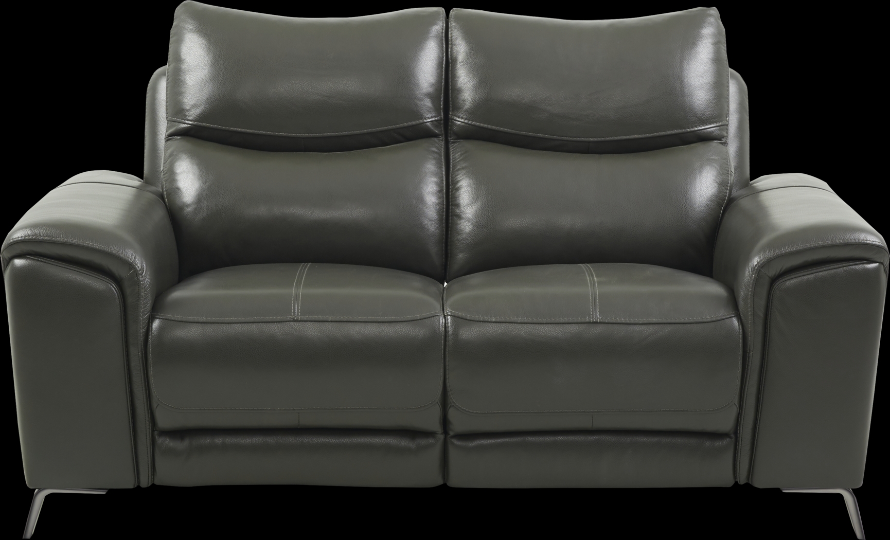 Rosato Gray Leather 5 Pc Power Reclining Living Room - Thumbnail - Image 4