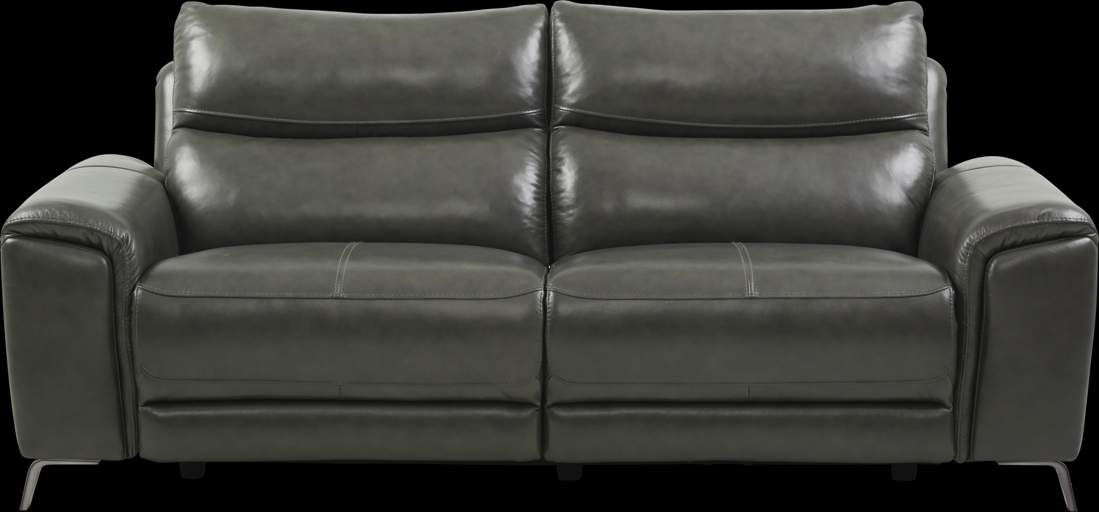 Rosato Gray Leather 5 Pc Power Reclining Living Room - Thumbnail - Image 2