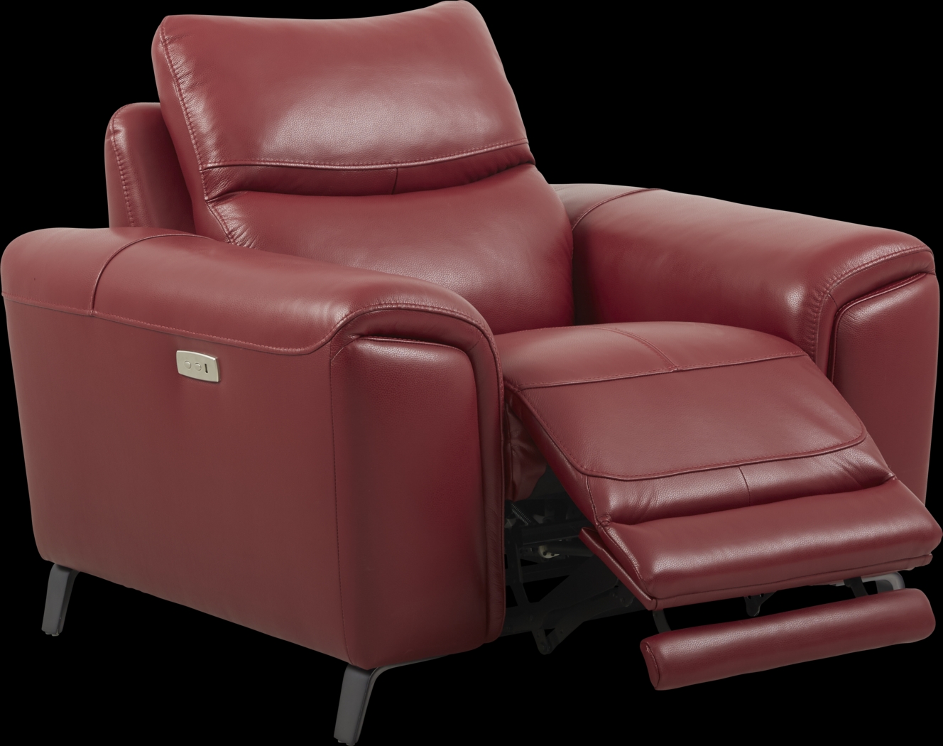 Rosato Red Leather 3 Pc Power Reclining Living Room - Thumbnail - Image 11