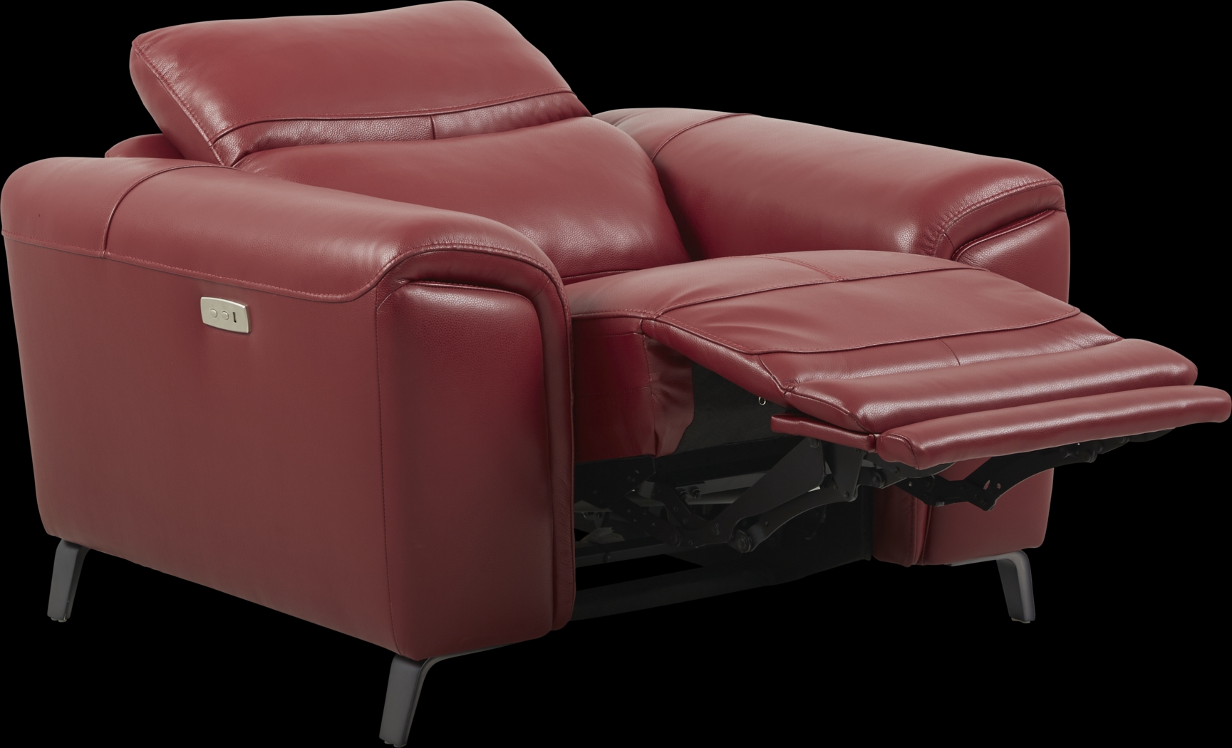 Rosato Red Leather 3 Pc Power Reclining Living Room - Thumbnail - Image 12