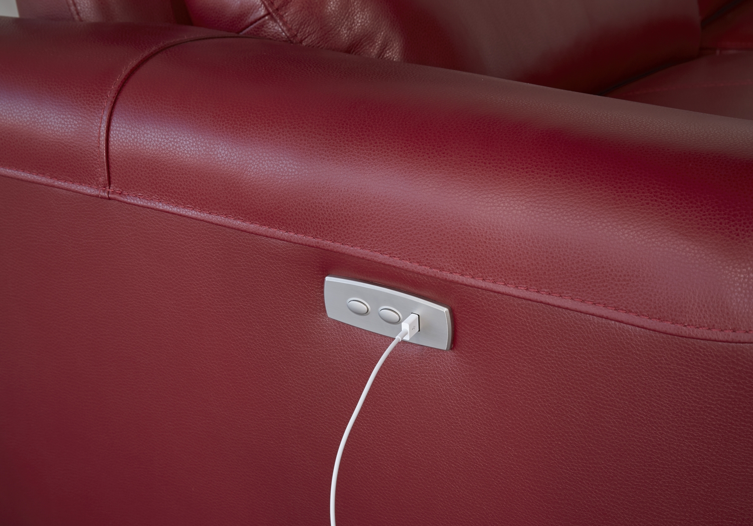 Rosato Red Leather 2 Pc Power Reclining Living Room - Thumbnail - Image 8