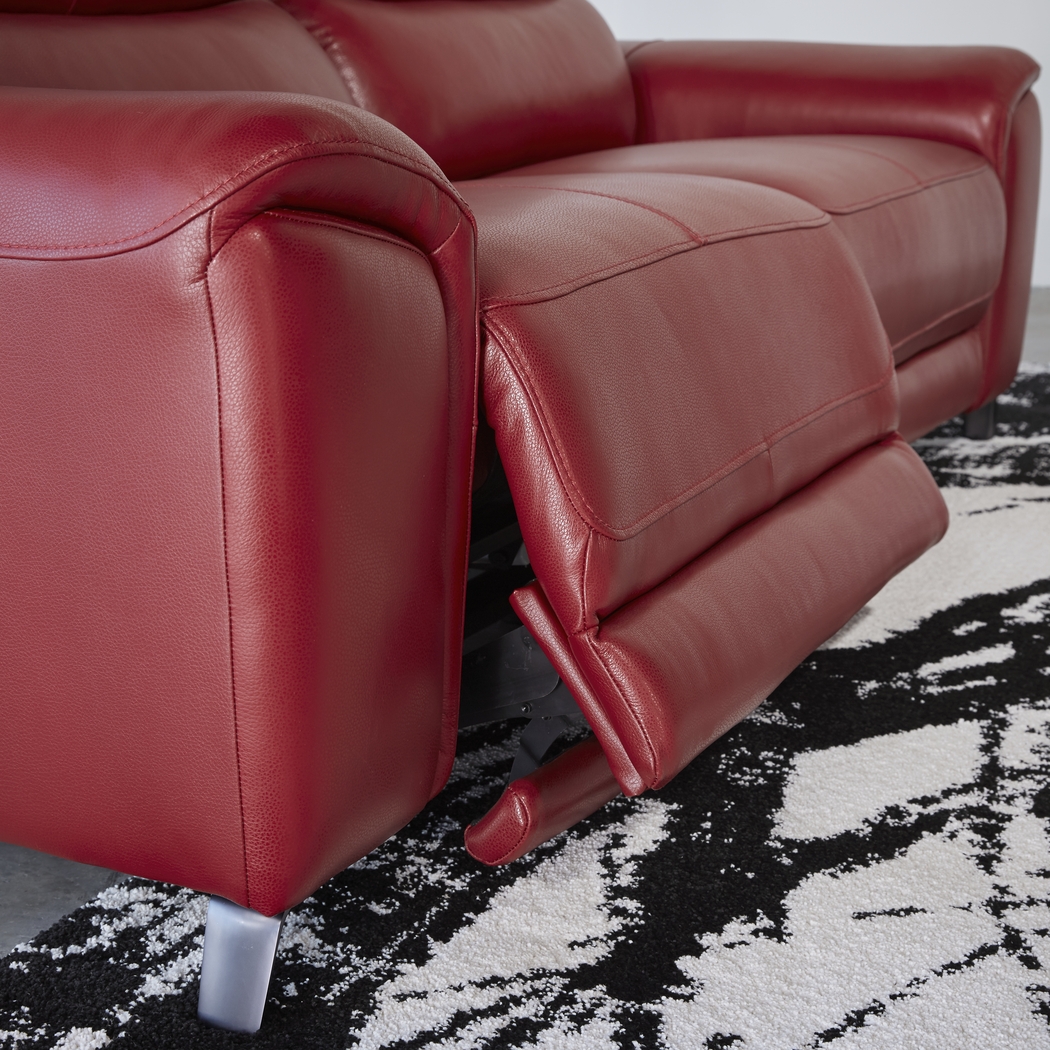 Rosato Red Leather 2 Pc Power Reclining Living Room - Thumbnail - Image 9