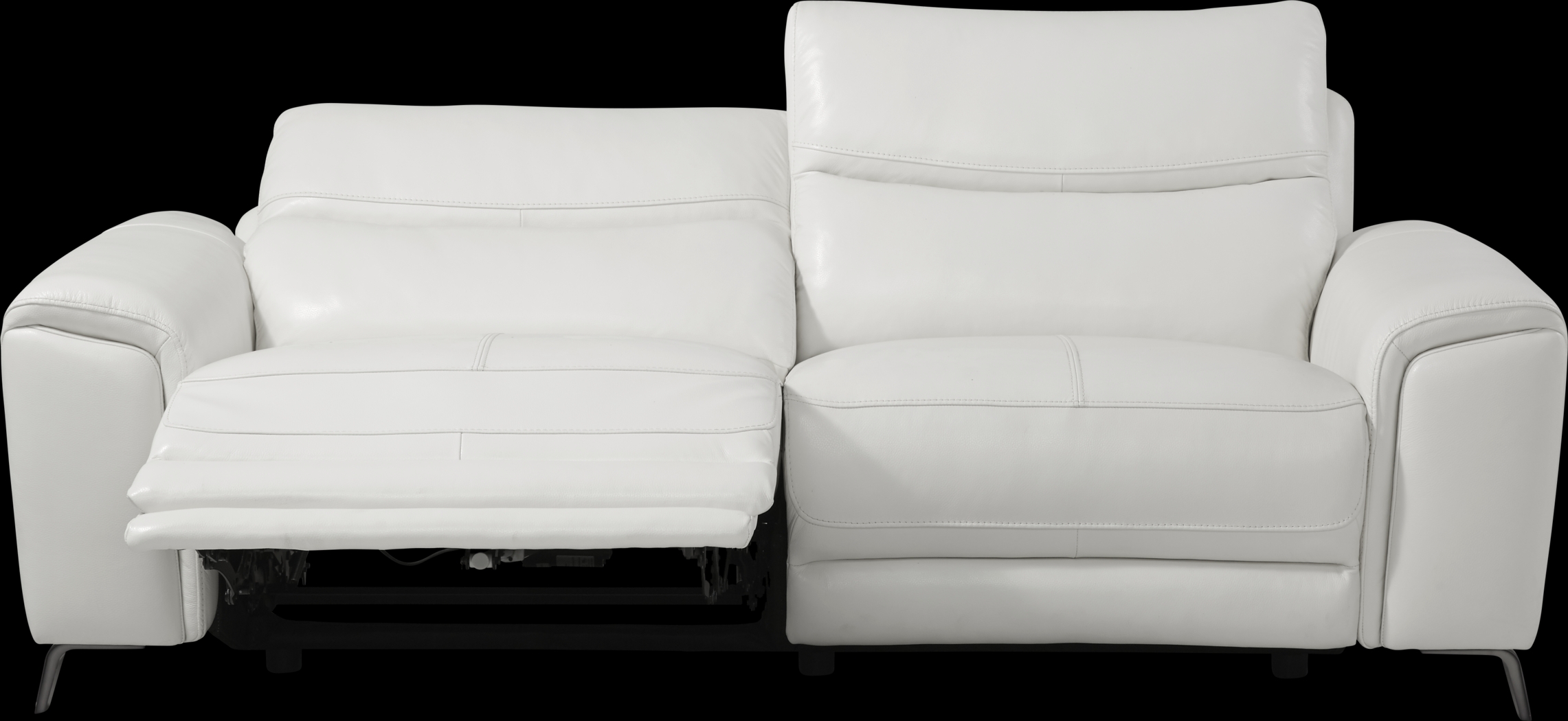 Rosato White Leather 2 Pc Power Reclining Living Room - Thumbnail - Image 4