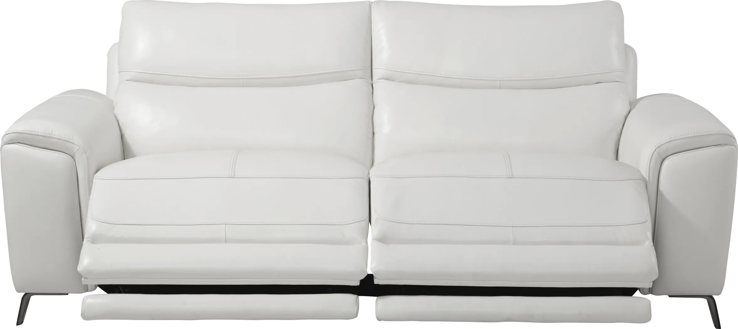 Rosato White Leather Power Reclining Sofa - Thumbnail - Image 2