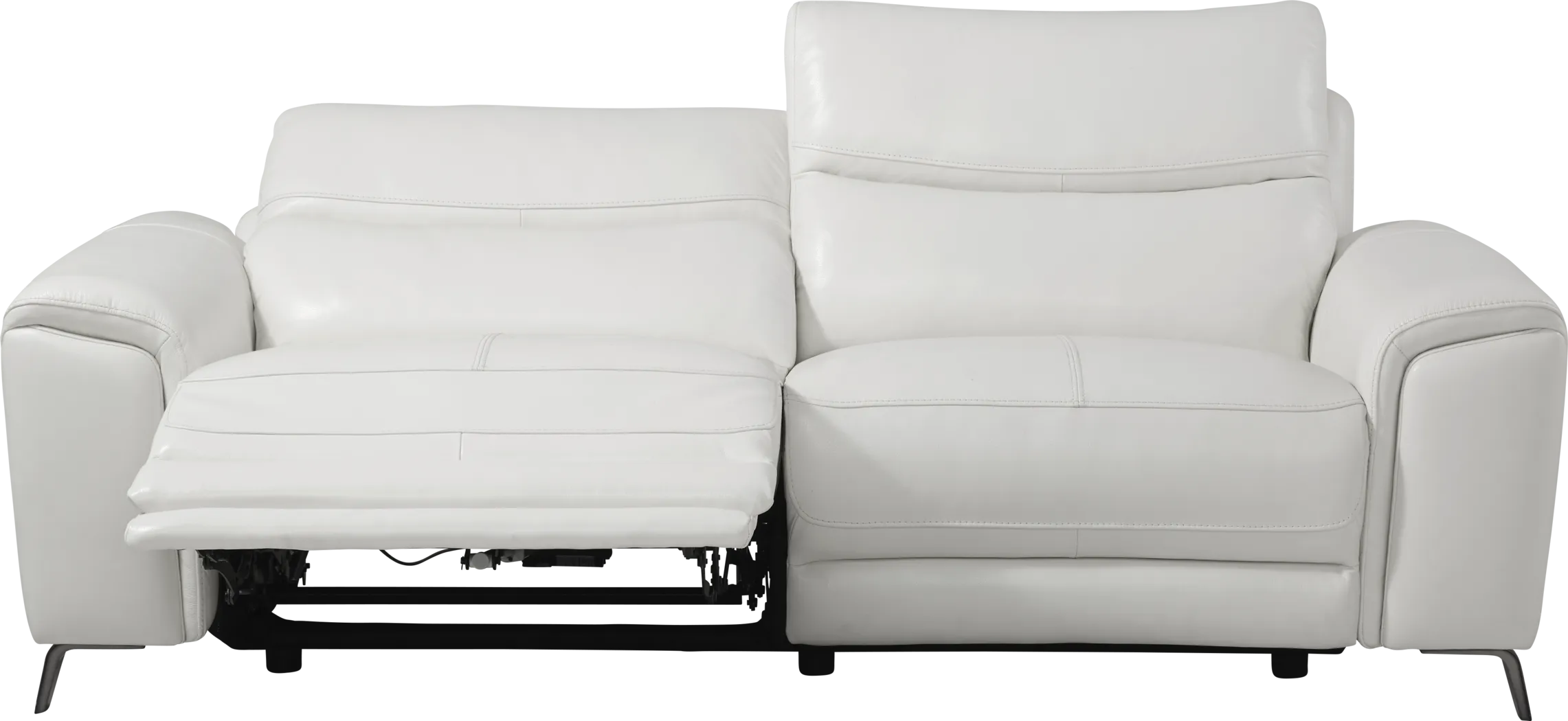 Rosato White Leather Power Reclining Sofa - Thumbnail - Image 3