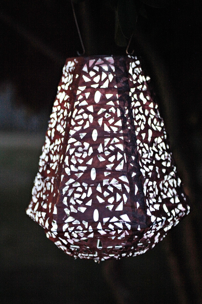 Rose Lace Purple Outdoor Solar Lantern - Thumbnail - Image 7