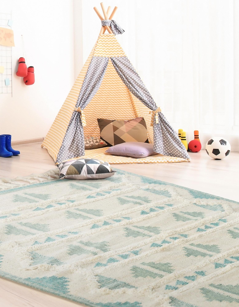 Rosea Aqua 10' x 14'1 Rug - Thumbnail - Image 7