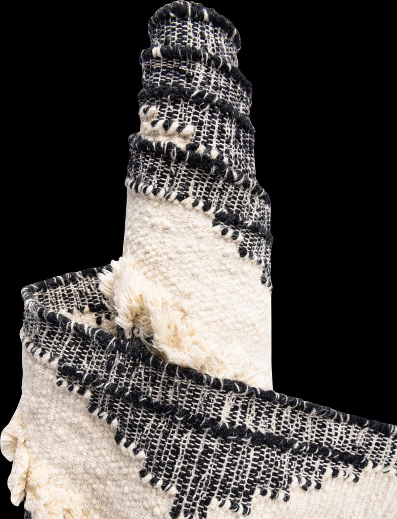 Rosea Black 5'1 x 8' Rug - Thumbnail - Image 5