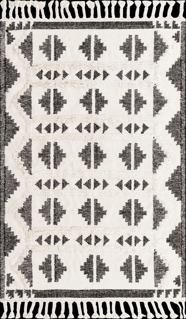 Rosea Black 5'1 x 8' Rug - Thumbnail - Image 1