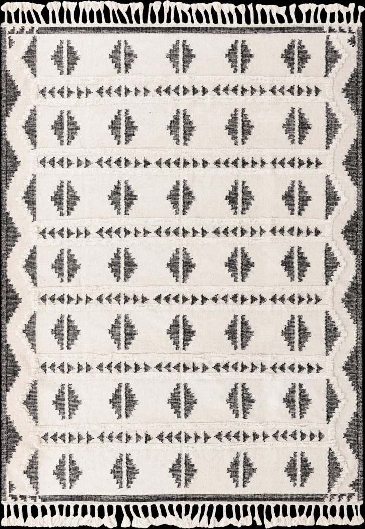 Rosea Black 9' x 12' Rug - Thumbnail - Image 1