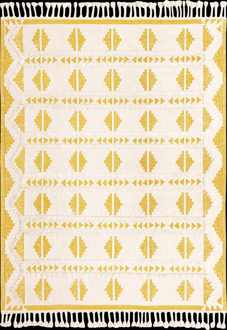 Rosea Yellow 9' x 12' Rug - Thumbnail - Image 1