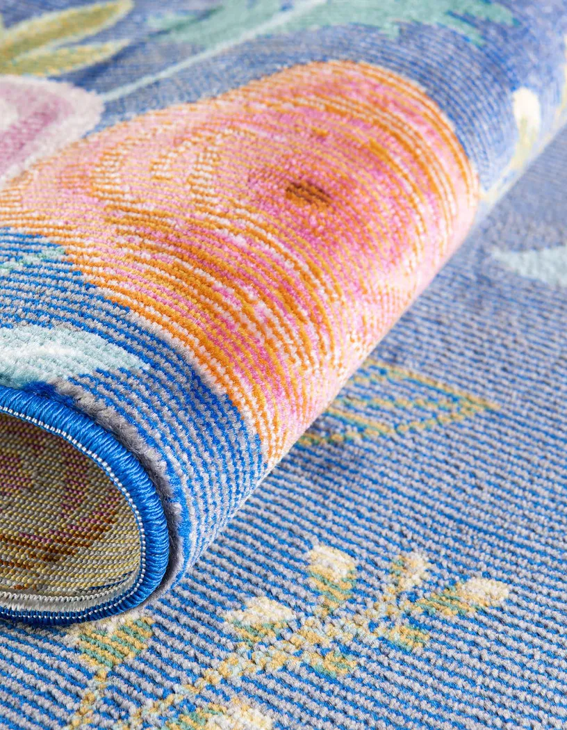 Rosebud Blue 5'3 x 7'10 Rug - Image 5