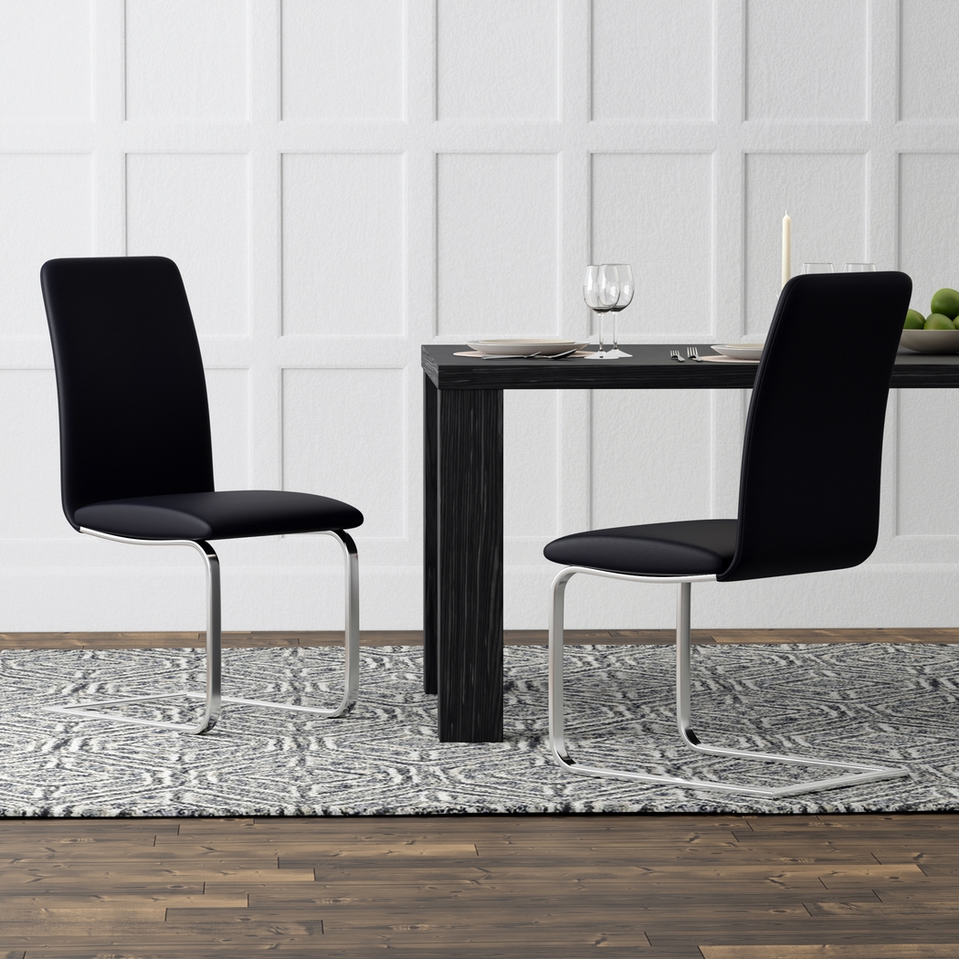 Rosecommon I Black Dining Chair, Set of 2 - Thumbnail - Image 2