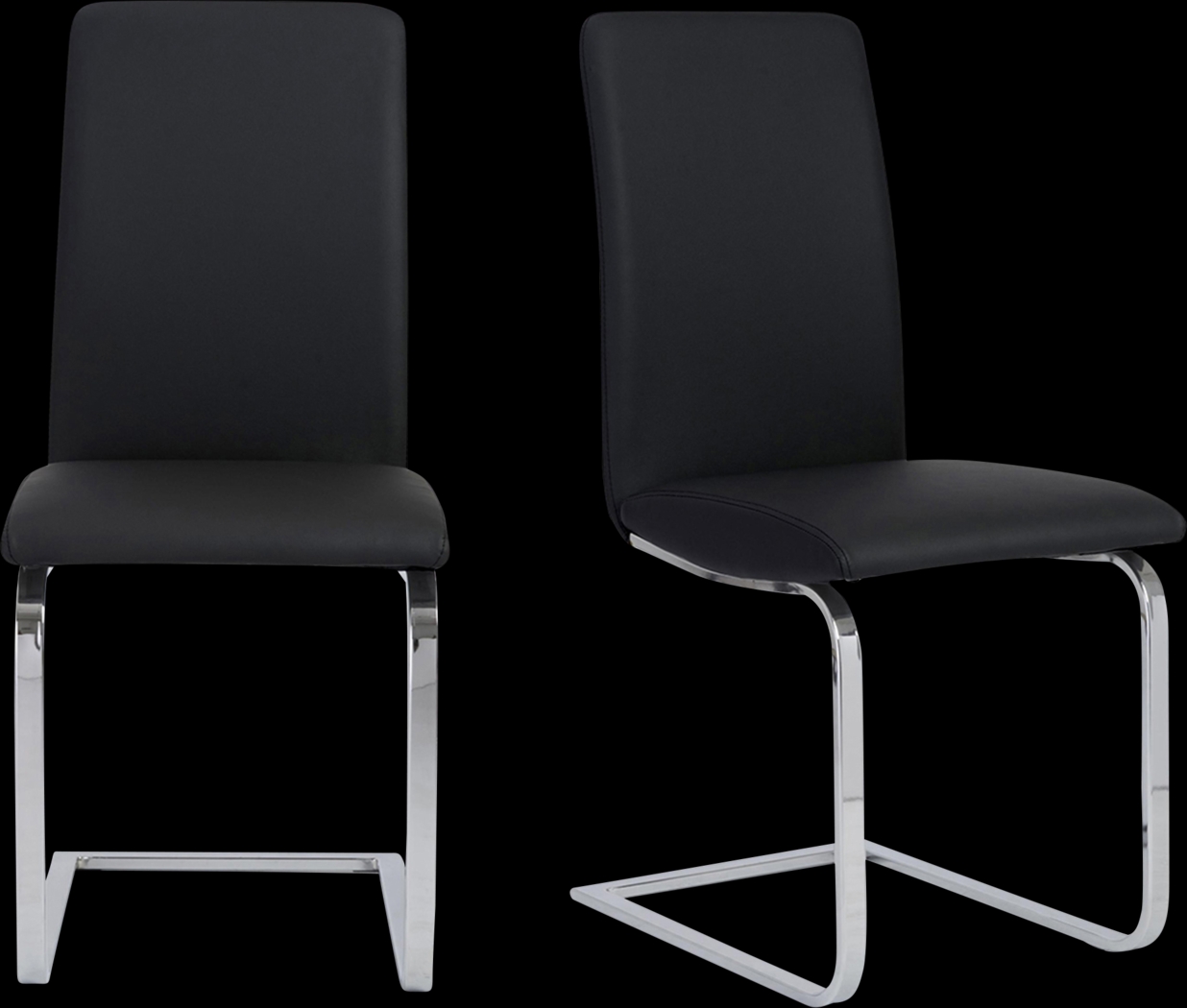 Rosecommon I Black Dining Chair, Set of 2 - Thumbnail - Image 1