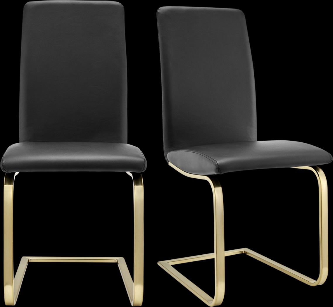 Rosecommon II Black Dining Chair, Set of 2 - Thumbnail - Image 1