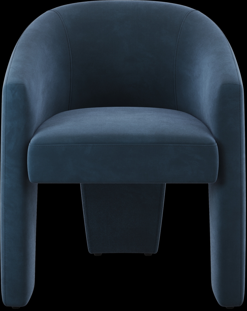 Kendall Black 5 Pc 59" Round Dining Room with Blue Arm Chairs - Thumbnail - Image 4