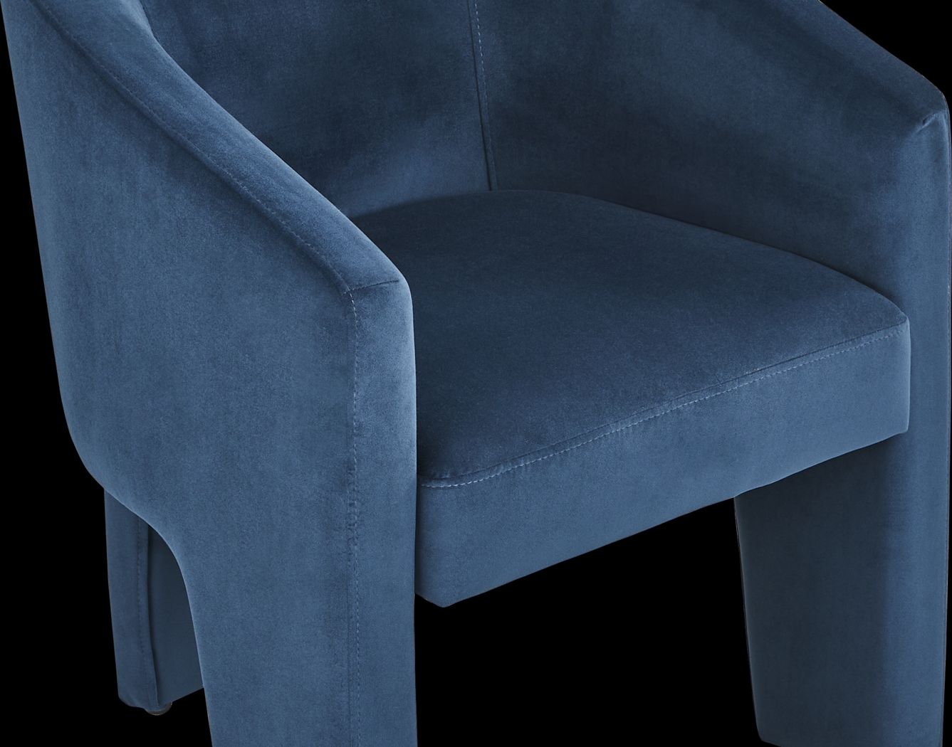 Kendall Black 5 Pc 59" Round Dining Room with Blue Arm Chairs - Thumbnail - Image 5