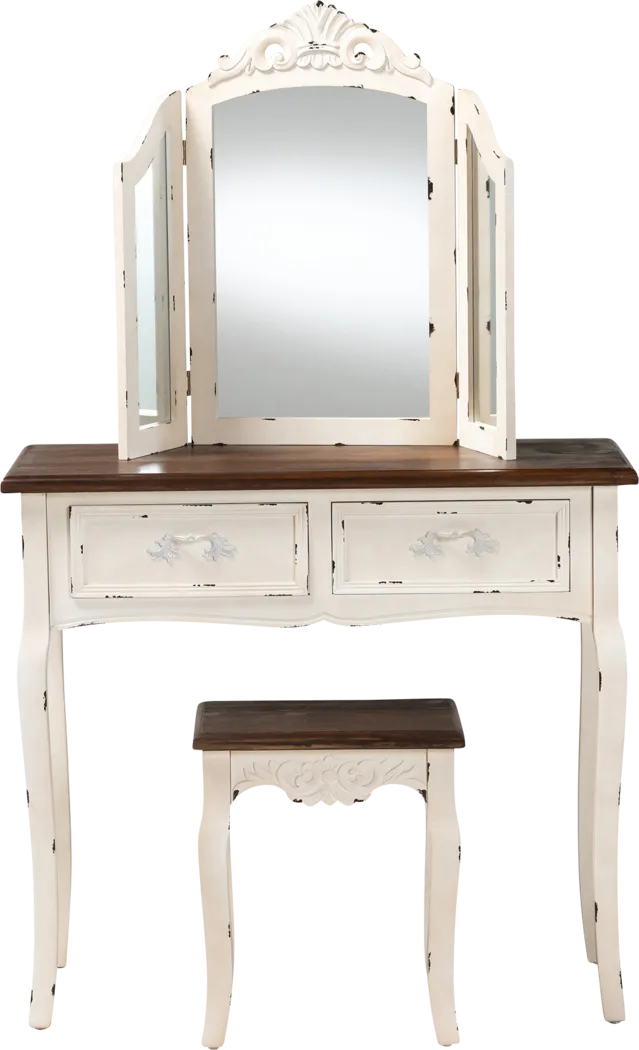 Rosedown White 2pc Vanity Set - Thumbnail - Image 3