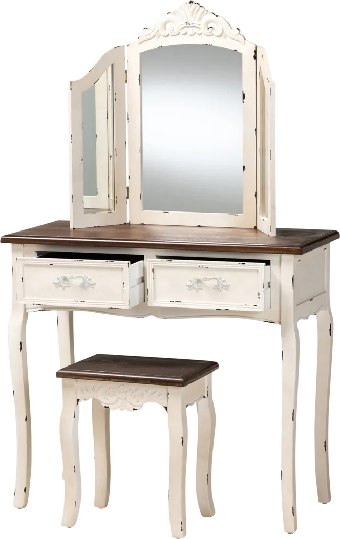 Rosedown White 2pc Vanity Set - Thumbnail - Image 4
