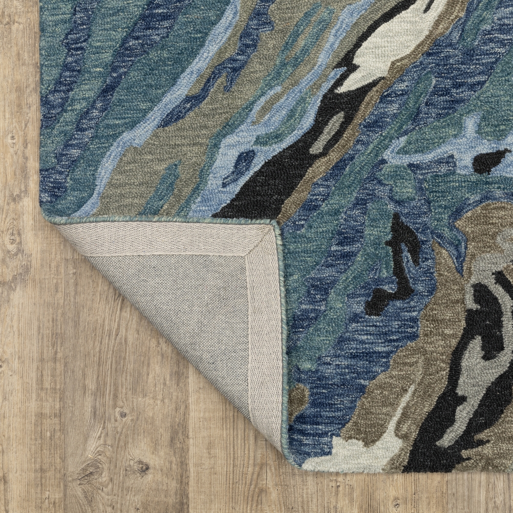 Rosegrove Blue 2'6 x 8' Rug - Thumbnail - Image 5