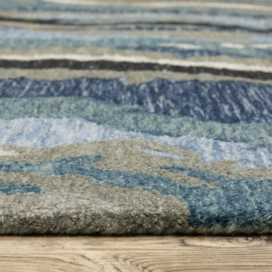 Rosegrove Blue 2'6 x 8' Rug - Thumbnail - Image 6