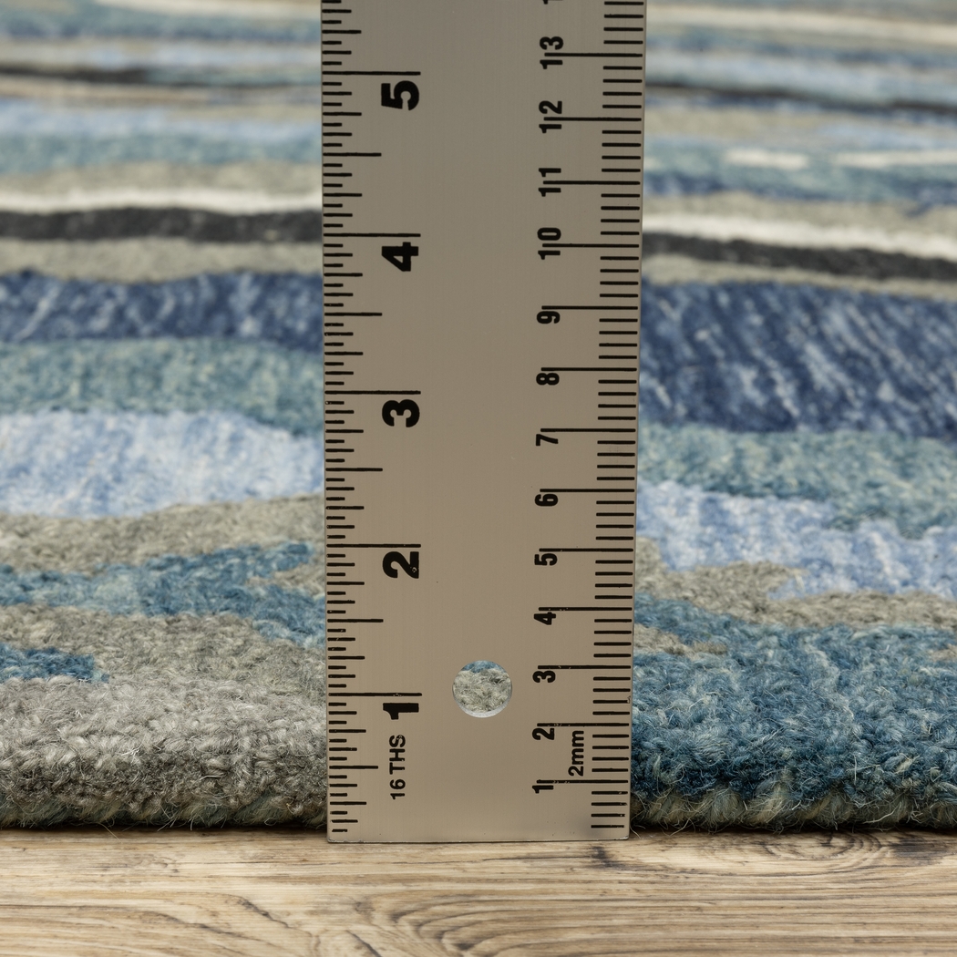 Rosegrove Blue 2'6 x 8' Rug - Thumbnail - Image 7