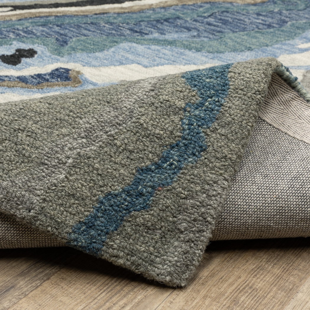 Rosegrove Blue 2'6 x 8' Rug - Thumbnail - Image 8