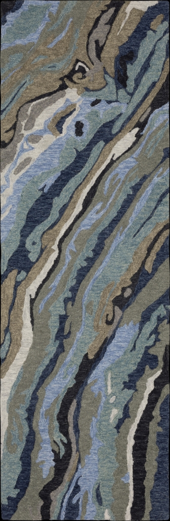 Rosegrove Blue 2'6 x 8' Rug - Thumbnail - Image 1