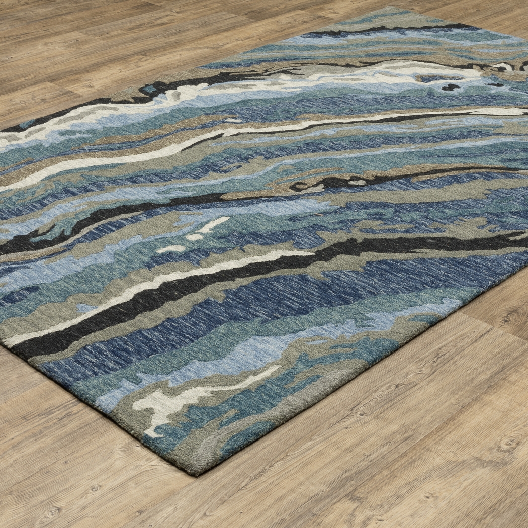 Rosegrove Blue 5' x 8' Rug - Thumbnail - Image 2