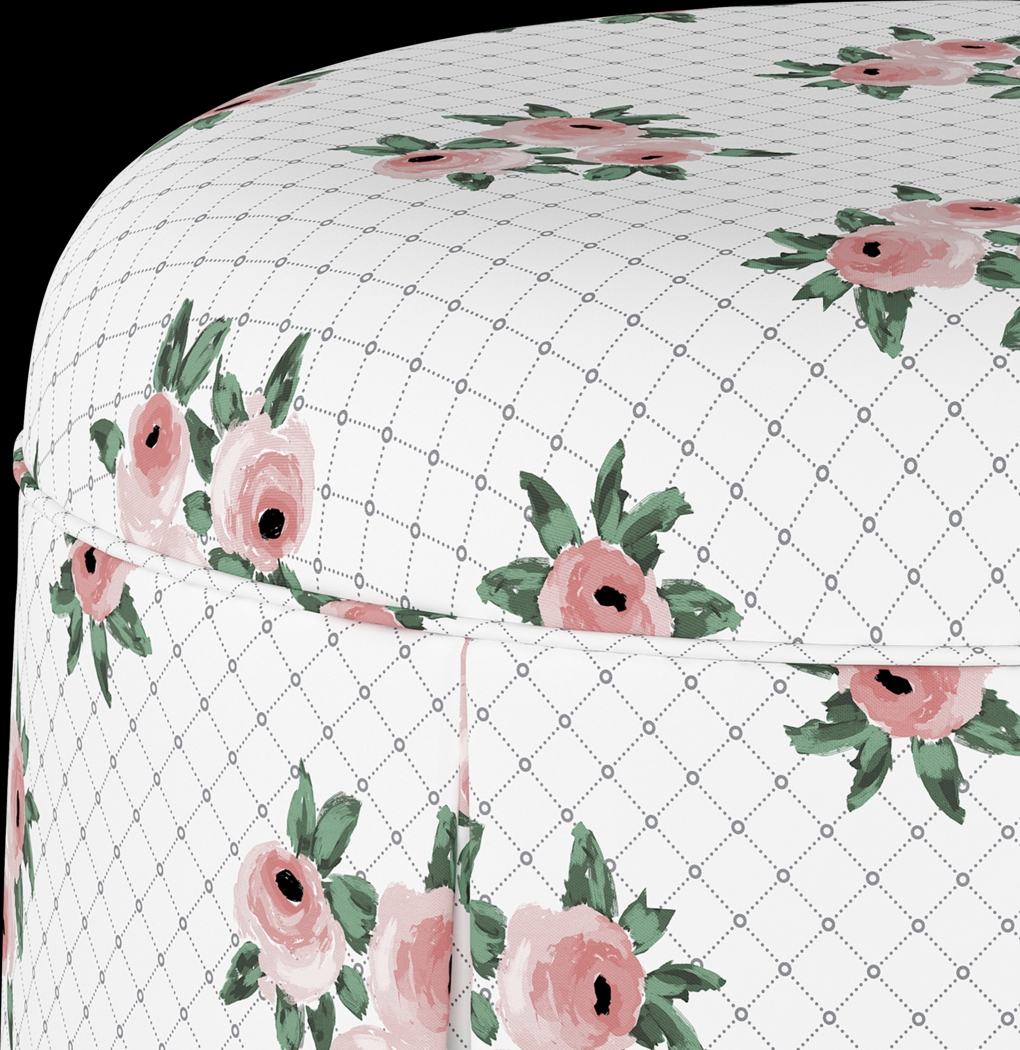 Rosel White Ottoman - Thumbnail - Image 2