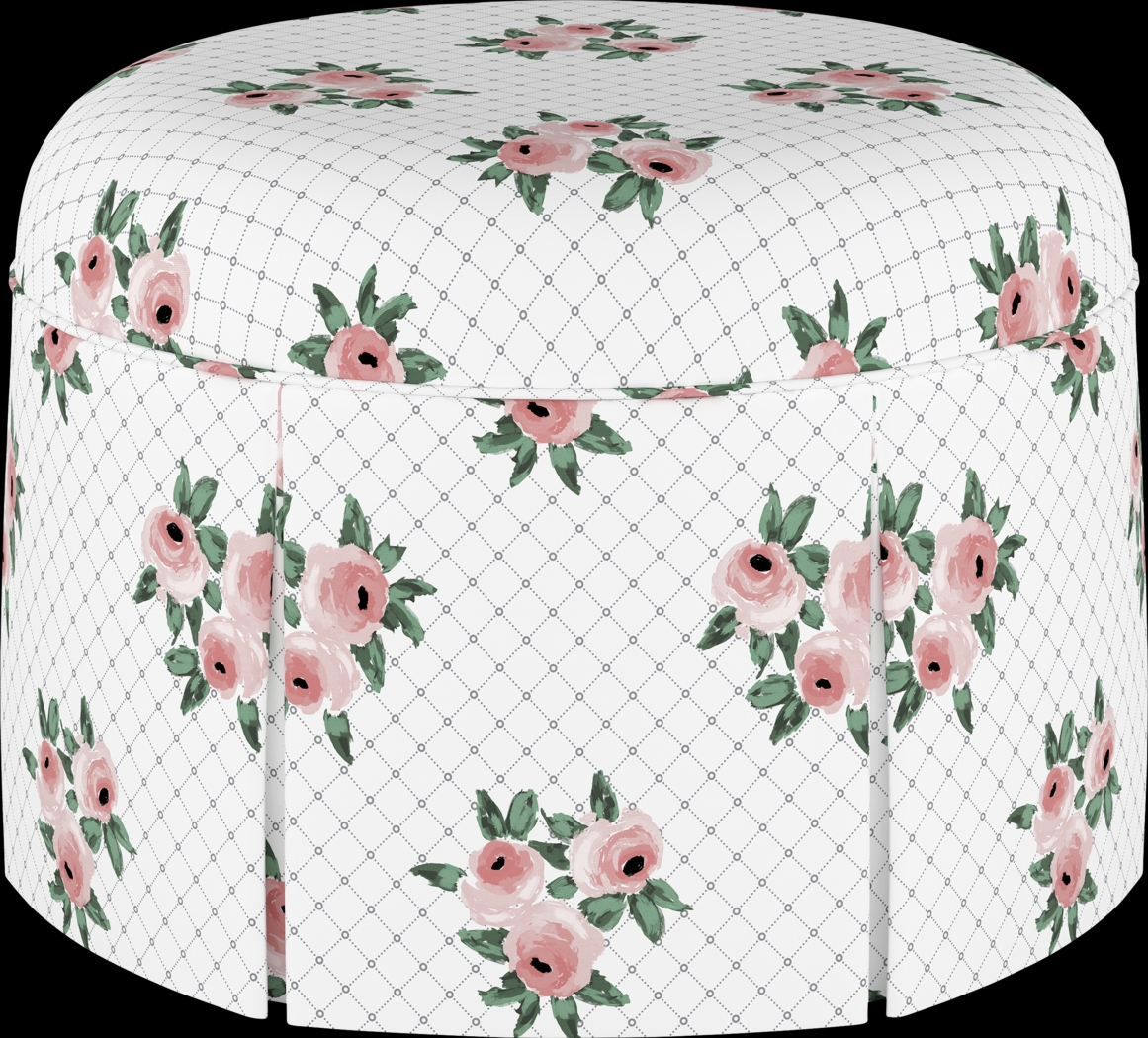 Rosel White Ottoman - Thumbnail - Image 1