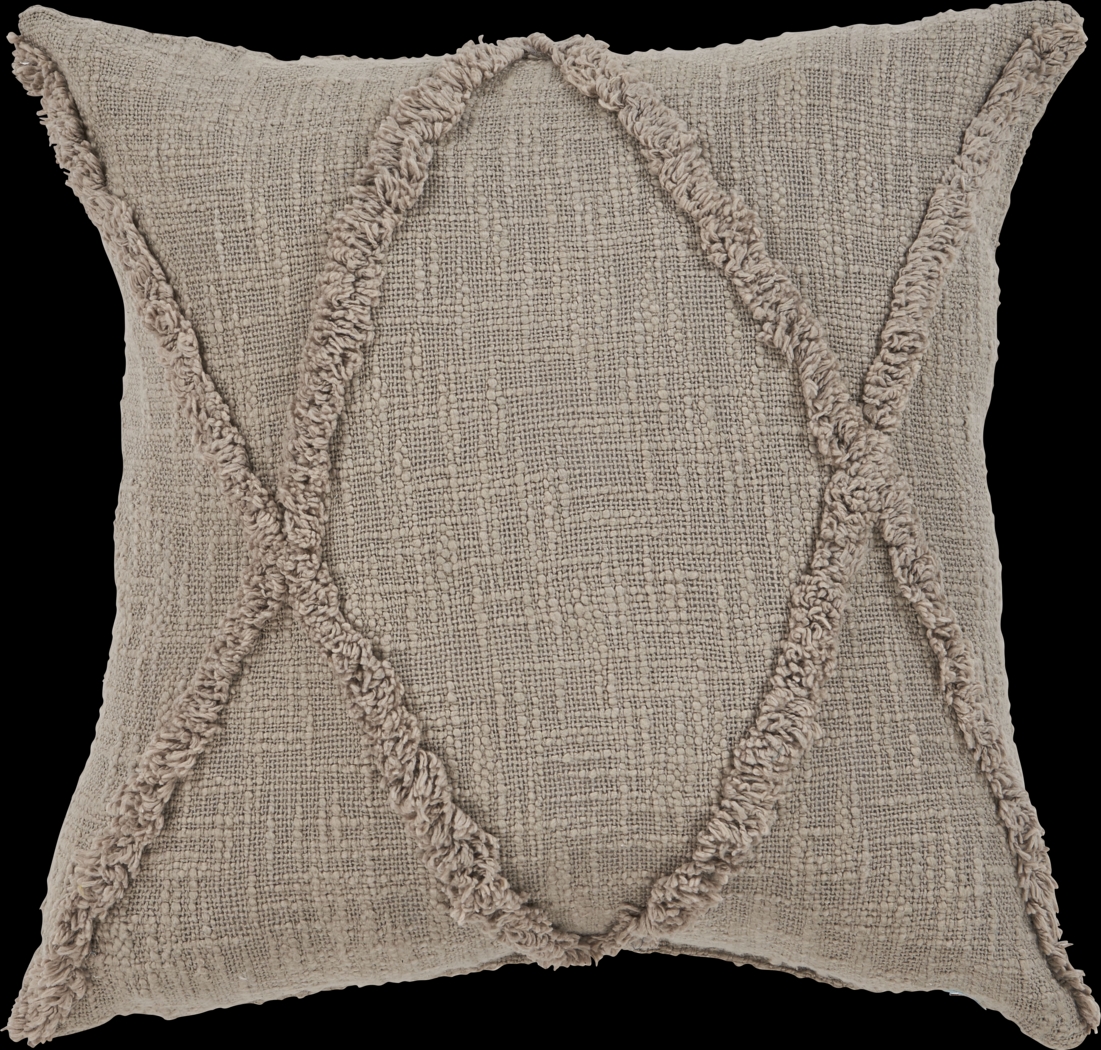 Rosellar Beige Throw Pillow - Thumbnail - Image 1