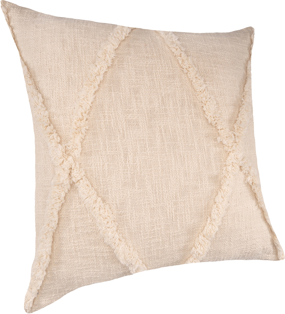 Rosellar Cream Throw Pillow - Thumbnail - Image 2