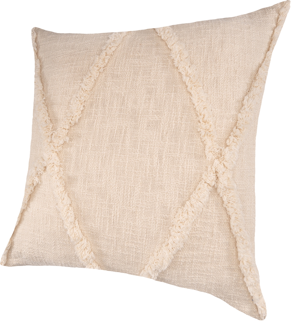 Rosellar Cream Throw Pillow - Thumbnail - Image 3