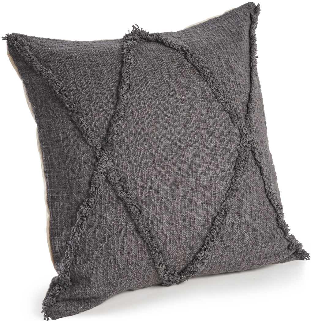 Rosellar Dark Gray Throw Pillow - Thumbnail - Image 5