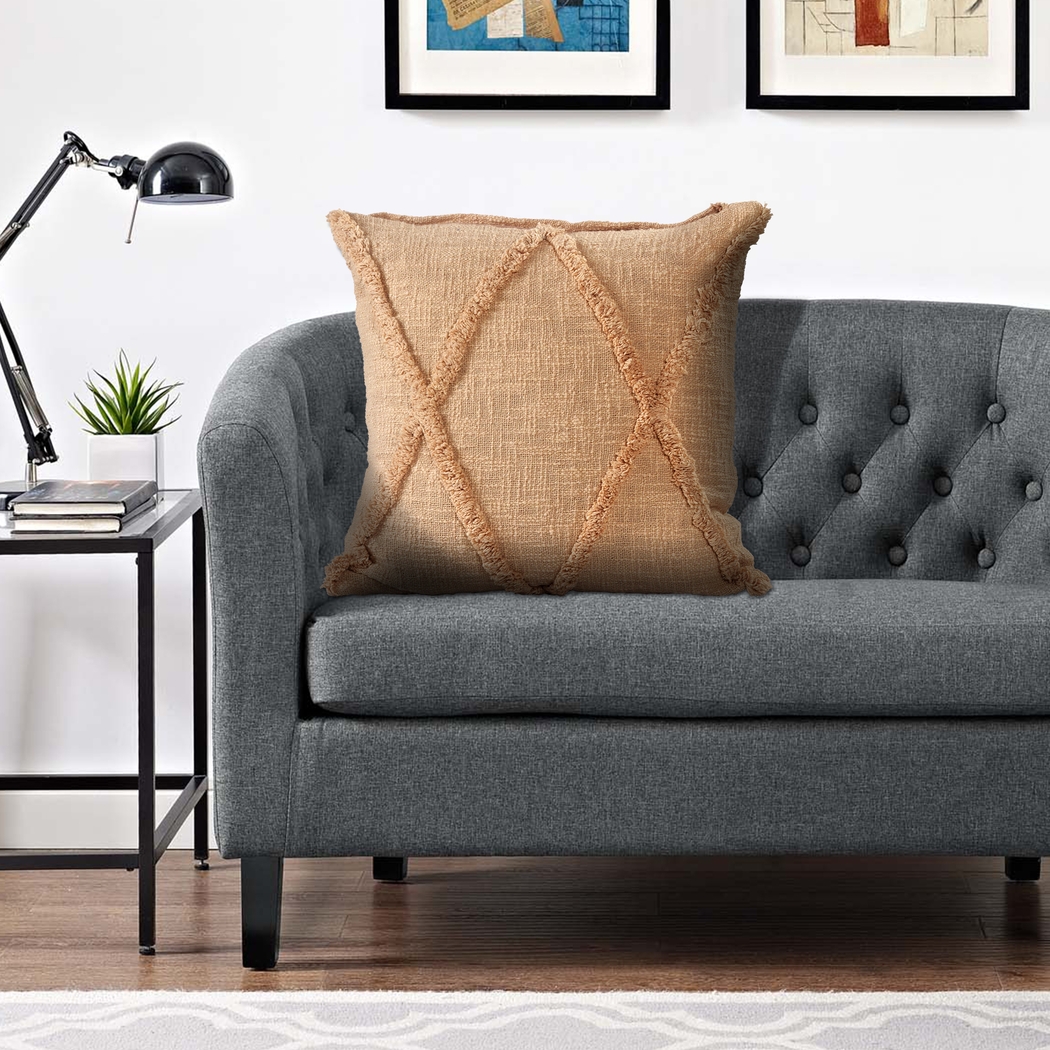 Rosellar Light Brown Throw Pillow - Thumbnail - Image 3