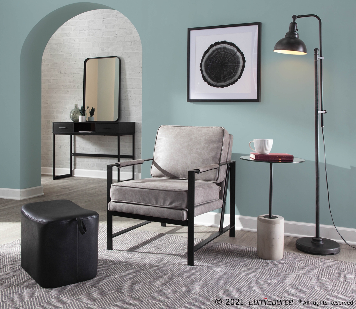 Rosenridge Gray Accent Chair - Thumbnail - Image 11