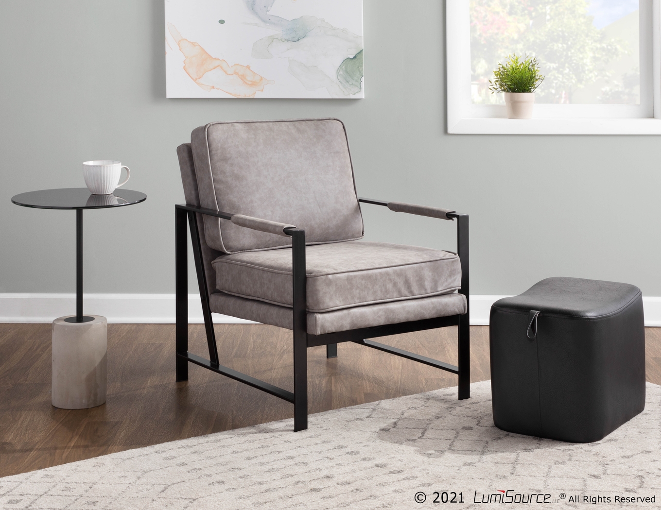 Rosenridge Gray Accent Chair - Thumbnail - Image 8