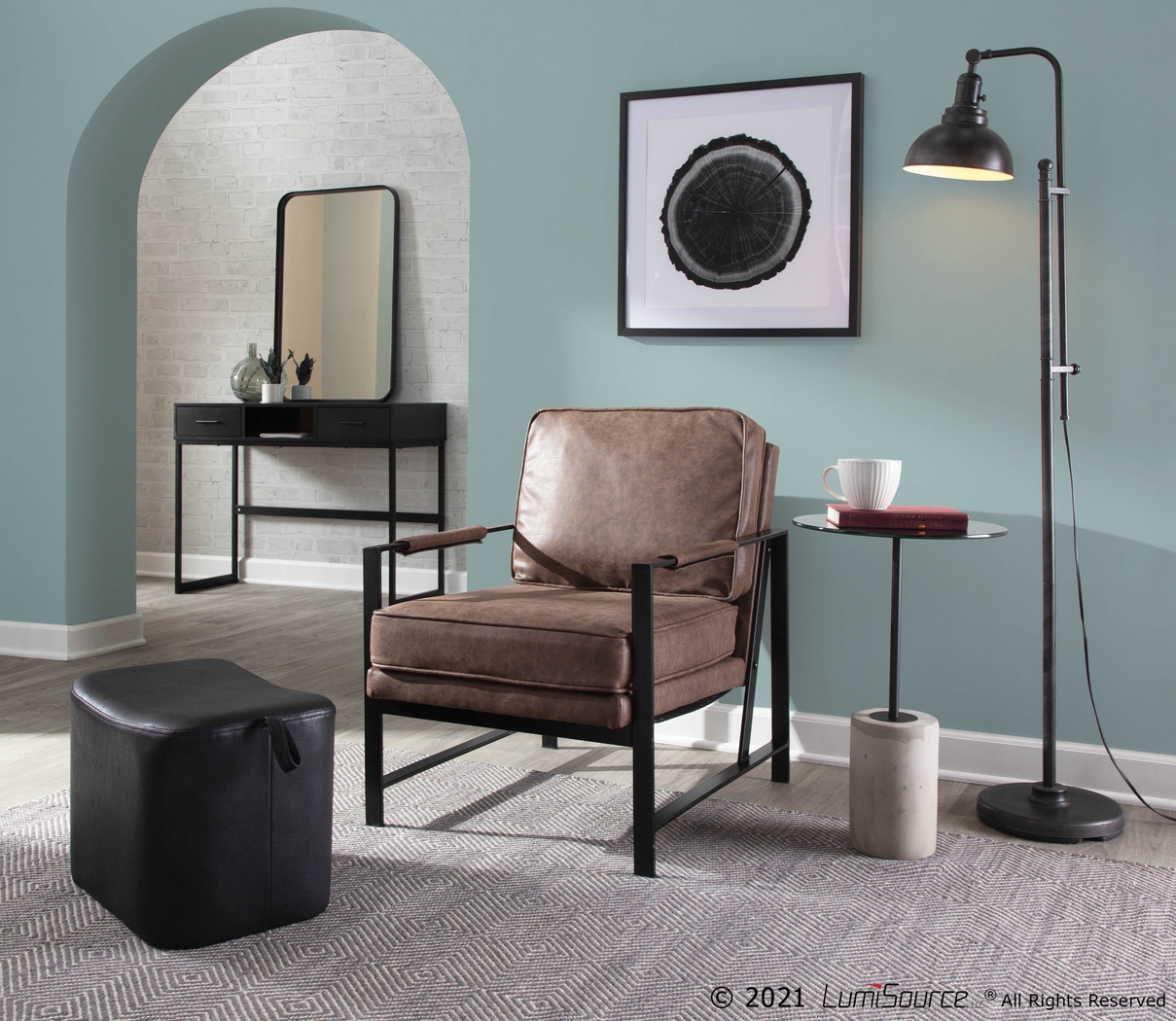 Rosenridge Espresso Accent Chair - Thumbnail - Image 11