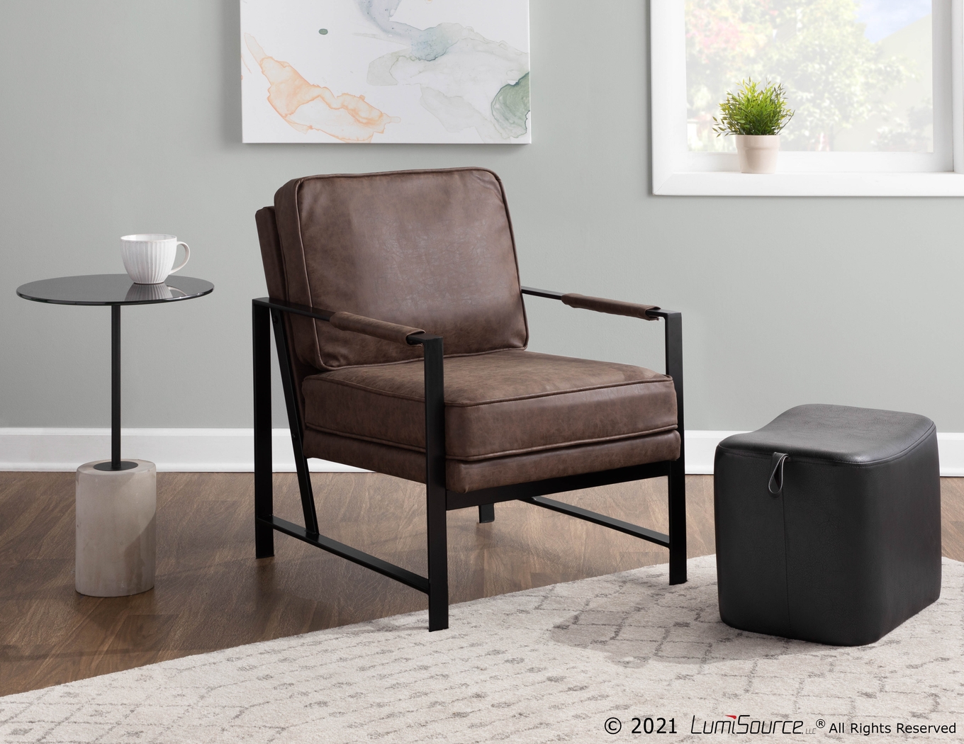 Rosenridge Espresso Accent Chair - Thumbnail - Image 8