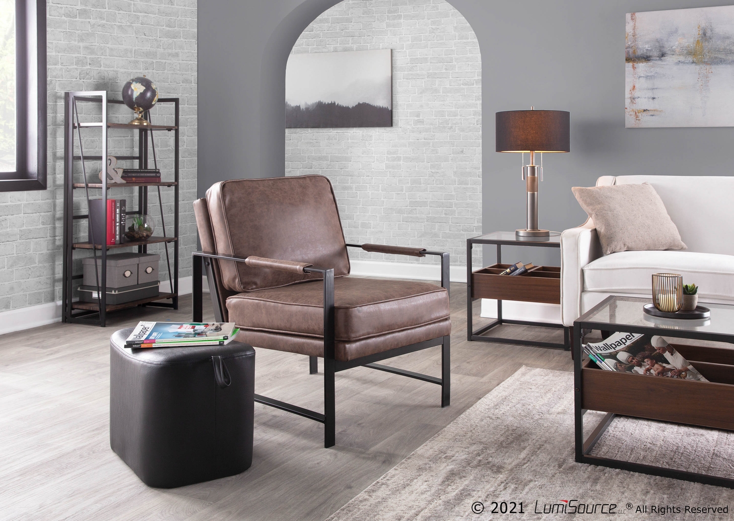 Rosenridge Espresso Accent Chair - Thumbnail - Image 10