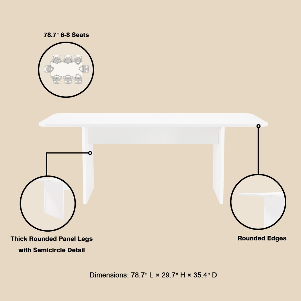 Rosepointan White Dining Table - Thumbnail - Image 6