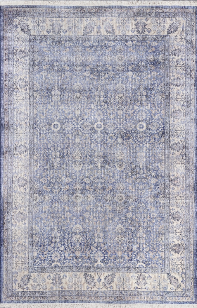 Roseris Blue 3' x 5' Rug - Thumbnail - Image 1